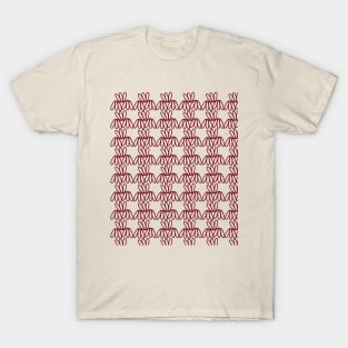 Elegant seamless pattern with Crimson color T-Shirt